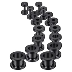 Screw Fit Ear Gauges Surgical Steel Tunnel Expander Earrings Earlobe Plugs Stretching Body Piercing Jewelry Set for Women Men