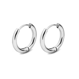 Fashion Minimalist Gold Color Stainless Steel Heart Earrings For Women Girl Simple Punk Hoop Earrings Piercing Korean Jewelry