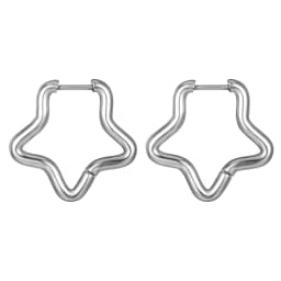 Fashion Minimalist Gold Color Stainless Steel Heart Earrings For Women Girl Simple Punk Hoop Earrings Piercing Korean Jewelry