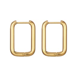 Fashion Minimalist Gold Color Stainless Steel Heart Earrings For Women Girl Simple Punk Hoop Earrings Piercing Korean Jewelry