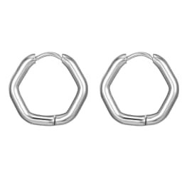 Fashion Minimalist Gold Color Stainless Steel Heart Earrings For Women Girl Simple Punk Hoop Earrings Piercing Korean Jewelry