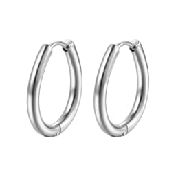 Fashion Minimalist Gold Color Stainless Steel Heart Earrings For Women Girl Simple Punk Hoop Earrings Piercing Korean Jewelry