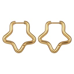 Fashion Minimalist Gold Color Stainless Steel Heart Earrings For Women Girl Simple Punk Hoop Earrings Piercing Korean Jewelry