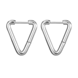 Fashion Minimalist Gold Color Stainless Steel Heart Earrings For Women Girl Simple Punk Hoop Earrings Piercing Korean Jewelry