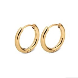Fashion Minimalist Gold Color Stainless Steel Heart Earrings For Women Girl Simple Punk Hoop Earrings Piercing Korean Jewelry