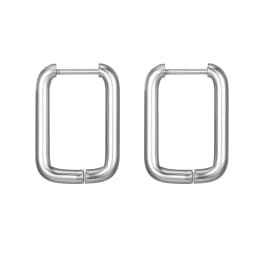Fashion Minimalist Gold Color Stainless Steel Heart Earrings For Women Girl Simple Punk Hoop Earrings Piercing Korean Jewelry