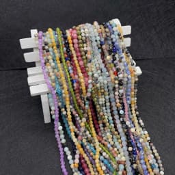 Wholesale 2/3/4MM Natural Amethyst Tiger Eye Garnet Mini Loose Bead DIY Men's and Women's Fashion Bracelet Necklace Jewelry
