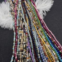 Wholesale 2/3/4MM Natural Amethyst Tiger Eye Garnet Mini Loose Bead DIY Men's and Women's Fashion Bracelet Necklace Jewelry