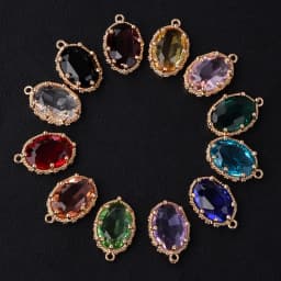 Fashoin Crystal Glass Pendant Oval Shape Rhinestone Charms for Vintage Women's Earrings Bracelet DIY Crafts Supply 5pcs