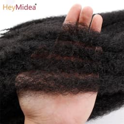 Marley Hair for Twists 18 Inch Long Afro Kinky Marley Braids Hair Kanekalon Synthetic Marley Braiding Hair Extensions Heymidea