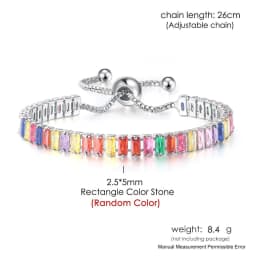 Black Crystal Tennis Bracelets for Women & Men Luxury Iced Out Cubic Zirconia Adjustable Bracelet On Hand Hippie Jewelry DZH051
