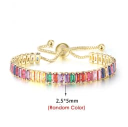 Black Crystal Tennis Bracelets for Women & Men Luxury Iced Out Cubic Zirconia Adjustable Bracelet On Hand Hippie Jewelry DZH051