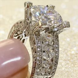 Luxurious Fashion Silver Color Wedding Rings for Women Exquisite Inlaid with White Zircon Party Engagement Ring Jewelry
