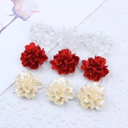 10Pcs/lot Flat Back Resin Cabochon Pearl White Red Champagne Gold Color 3D Rose Flower Charm Fit Phone Embellishment DIY Making