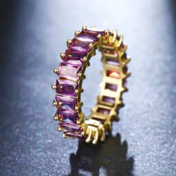 Ekopdee Luxury Band Zircon Rings For Women Eternity Promise CZ Crystal Finger Ring Engagement Wedding Jewelry Hot Sale Love Gift