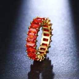 Ekopdee Luxury Band Zircon Rings For Women Eternity Promise CZ Crystal Finger Ring Engagement Wedding Jewelry Hot Sale Love Gift