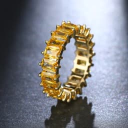 Ekopdee Luxury Band Zircon Rings For Women Eternity Promise CZ Crystal Finger Ring Engagement Wedding Jewelry Hot Sale Love Gift