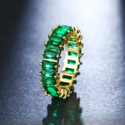Ekopdee Luxury Band Zircon Rings For Women Eternity Promise CZ Crystal Finger Ring Engagement Wedding Jewelry Hot Sale Love Gift