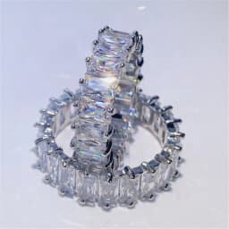 Ekopdee Luxury Band Zircon Rings For Women Eternity Promise CZ Crystal Finger Ring Engagement Wedding Jewelry Hot Sale Love Gift