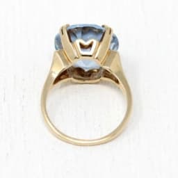 Jianjie Blue Cut Sparking Cubic Zirconia Women's Rings Elegant Gold Color Light Luxury Banquet Lady New Ring Jewelry Accessories