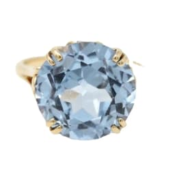 Jianjie Blue Cut Sparking Cubic Zirconia Women's Rings Elegant Gold Color Light Luxury Banquet Lady New Ring Jewelry Accessories