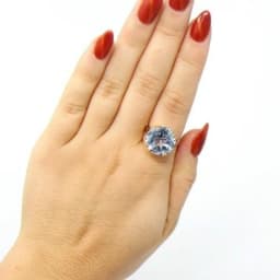 Jianjie Blue Cut Sparking Cubic Zirconia Women's Rings Elegant Gold Color Light Luxury Banquet Lady New Ring Jewelry Accessories