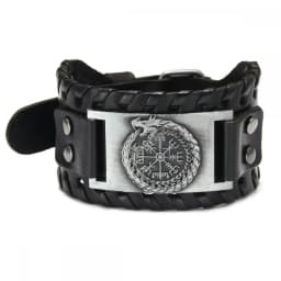 Trendy Viking Bracelet Nordic Rune Compass God Bird Charm Men's Bracelet New Fashion Leather Woven Jewelry Accessorie Party Gift