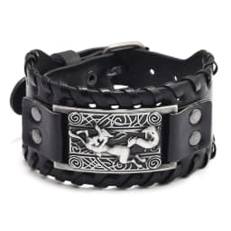Trendy Viking Bracelet Nordic Rune Compass God Bird Charm Men's Bracelet New Fashion Leather Woven Jewelry Accessorie Party Gift