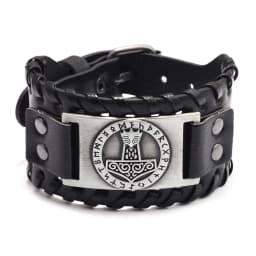 Trendy Viking Bracelet Nordic Rune Compass God Bird Charm Men's Bracelet New Fashion Leather Woven Jewelry Accessorie Party Gift