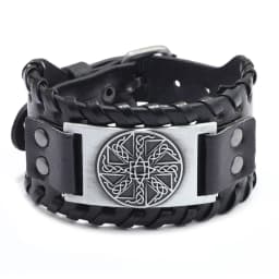 Trendy Viking Bracelet Nordic Rune Compass God Bird Charm Men's Bracelet New Fashion Leather Woven Jewelry Accessorie Party Gift