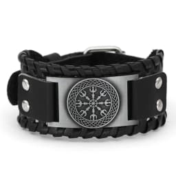 Trendy Viking Bracelet Nordic Rune Compass God Bird Charm Men's Bracelet New Fashion Leather Woven Jewelry Accessorie Party Gift