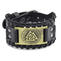 Trendy Viking Bracelet Nordic Rune Compass God Bird Charm Men's Bracelet New Fashion Leather Woven Jewelry Accessorie Party Gift
