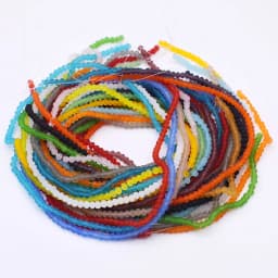 Transparent Matte Color 2 3 4 6mm Rondelle Faceted Crystal Glass Beads Round Loose Spacer Beads for Jewelry Making Loose Beaded