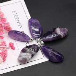 Natural Semi-precious Stone Pendant Irregular Cherry Blossom Agate for DIY Jewelry Making Necklace Size15x20-18x25