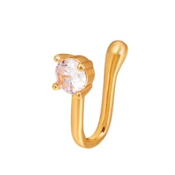 1Pcs Women Fake Piering Nose Ring Clip Septum Rock Hip Hoop punk Fashion Stainless Steel Body Jewelry Fake Perforation Nose Ring