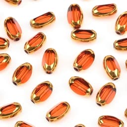 6mm Briolette Oval Glass Beads Plated Golden Color Crystal Loose Spacer Bead Diy Bracelet Necklace Beads Accessories