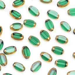 6mm Briolette Oval Glass Beads Plated Golden Color Crystal Loose Spacer Bead Diy Bracelet Necklace Beads Accessories