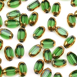 6mm Briolette Oval Glass Beads Plated Golden Color Crystal Loose Spacer Bead Diy Bracelet Necklace Beads Accessories