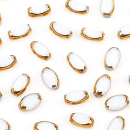 6mm Briolette Oval Glass Beads Plated Golden Color Crystal Loose Spacer Bead Diy Bracelet Necklace Beads Accessories
