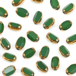 6mm Briolette Oval Glass Beads Plated Golden Color Crystal Loose Spacer Bead Diy Bracelet Necklace Beads Accessories