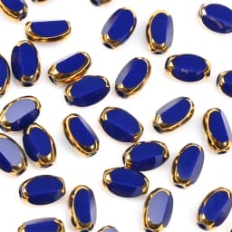 6mm Briolette Oval Glass Beads Plated Golden Color Crystal Loose Spacer Bead Diy Bracelet Necklace Beads Accessories