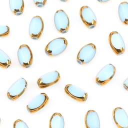 6mm Briolette Oval Glass Beads Plated Golden Color Crystal Loose Spacer Bead Diy Bracelet Necklace Beads Accessories