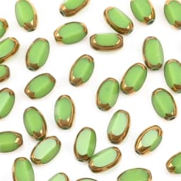 6mm Briolette Oval Glass Beads Plated Golden Color Crystal Loose Spacer Bead Diy Bracelet Necklace Beads Accessories