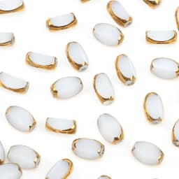6mm Briolette Oval Glass Beads Plated Golden Color Crystal Loose Spacer Bead Diy Bracelet Necklace Beads Accessories