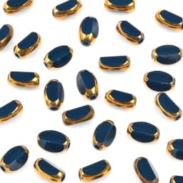 6mm Briolette Oval Glass Beads Plated Golden Color Crystal Loose Spacer Bead Diy Bracelet Necklace Beads Accessories