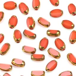 6mm Briolette Oval Glass Beads Plated Golden Color Crystal Loose Spacer Bead Diy Bracelet Necklace Beads Accessories