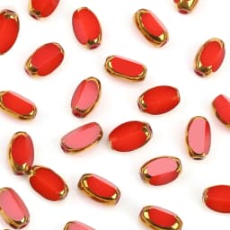 6mm Briolette Oval Glass Beads Plated Golden Color Crystal Loose Spacer Bead Diy Bracelet Necklace Beads Accessories