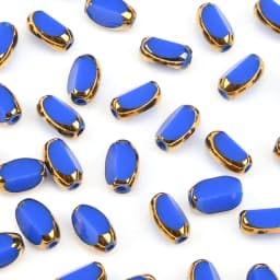 6mm Briolette Oval Glass Beads Plated Golden Color Crystal Loose Spacer Bead Diy Bracelet Necklace Beads Accessories