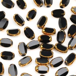 6mm Briolette Oval Glass Beads Plated Golden Color Crystal Loose Spacer Bead Diy Bracelet Necklace Beads Accessories