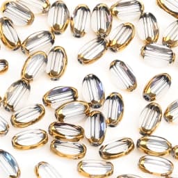 6mm Briolette Oval Glass Beads Plated Golden Color Crystal Loose Spacer Bead Diy Bracelet Necklace Beads Accessories
